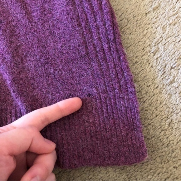 NEW NWT SO Mossy Cowl Neck Tunic Sweater Berry Pink Polyester Knit JUNIORS Large - Picture 8 of 9